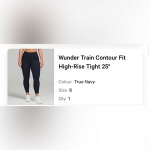 Wunder Train Contour Fit High-Rise Tight 25" in Navy